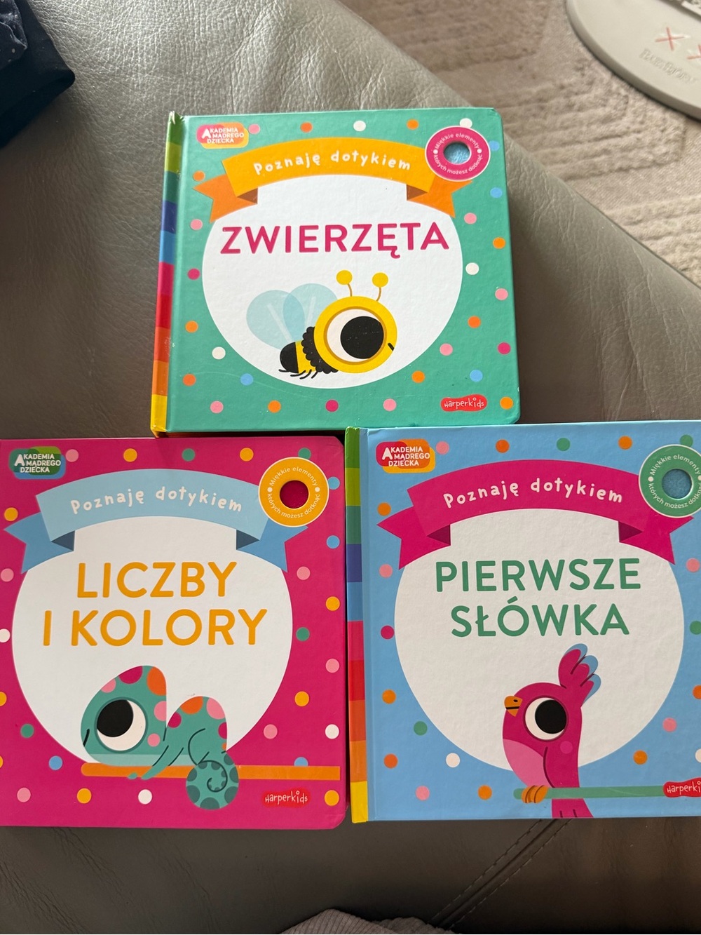 Set of 3 Polish baby sensory books - po polsku